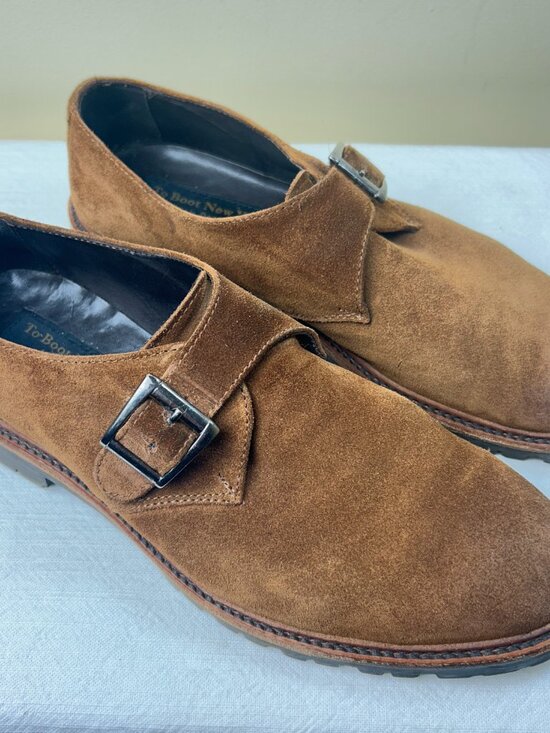 To Boot New York - Adam Derrick - Brown Suede Monk Strap Shoes Mens Size 8. main image 5